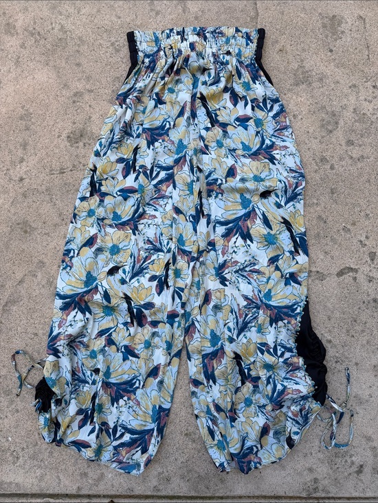 Free People Pants - Free People Intimately Blue Floral Harem Baggy Pant Women's Size M